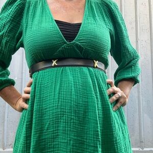 Vintage Paloma Picasso Gold X detail Belt, Small